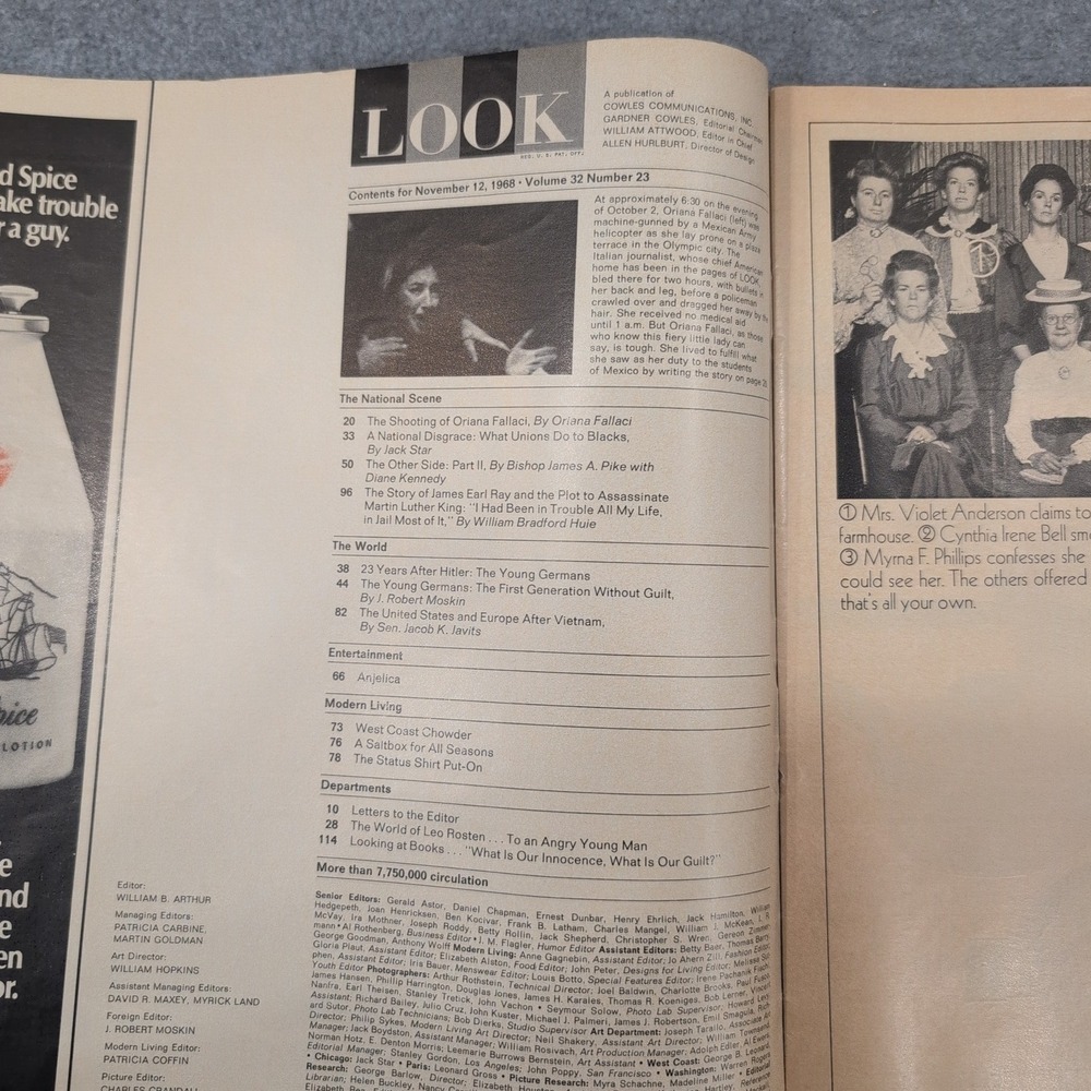 Look Magazine November 12 1968 James Earl Ray Martin Luther King Conspiracy Iss - Picture 2 of 2